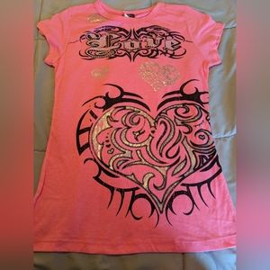 NWT Styles for Less Pink Graphic Short-Sleeve Long T-shirt, Large